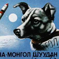 Laika postzegel Laika ruimteproefdier