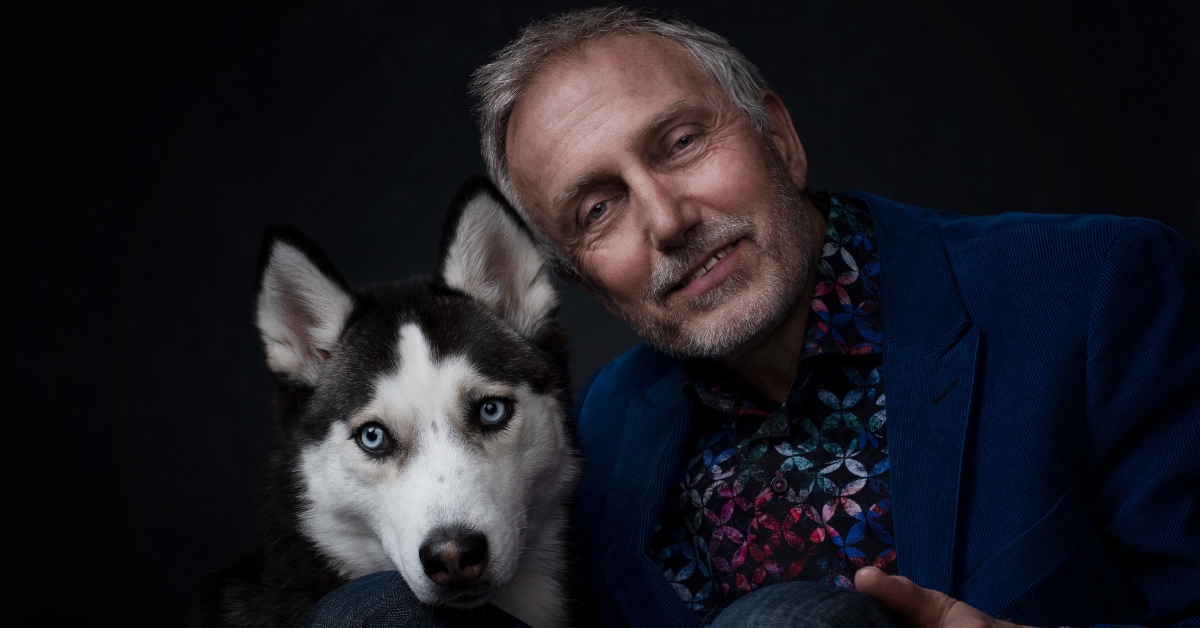 Henk Smid en Husky Mila Henk Smid met hond Mila