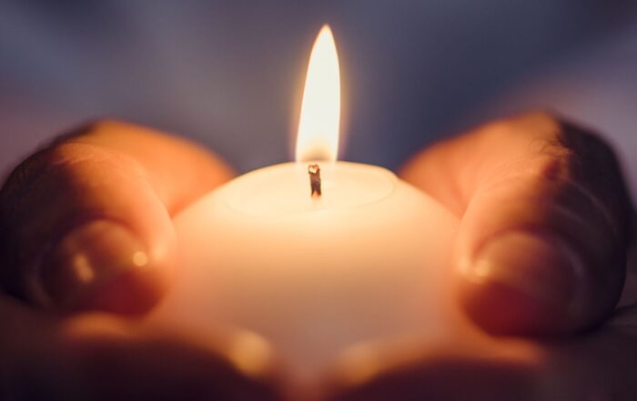 Kaars bij rouwbericht Emile Franke